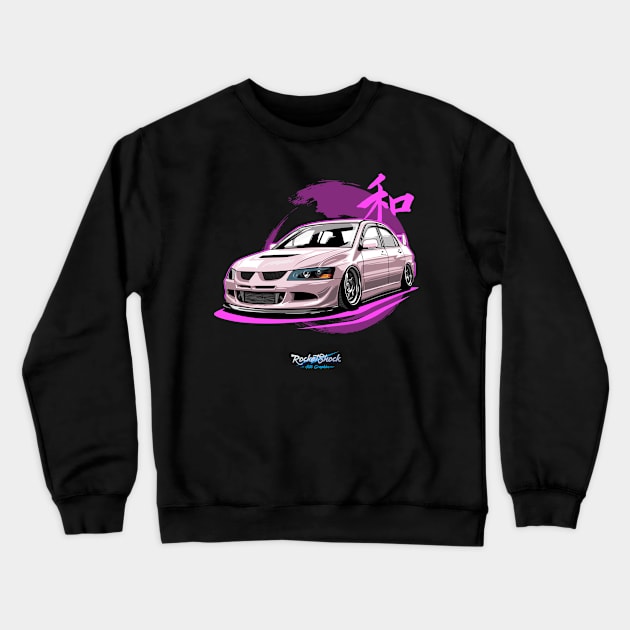 Lancer Evolution- peace Evo 8 jdm legend Crewneck Sweatshirt by ASAKDESIGNS